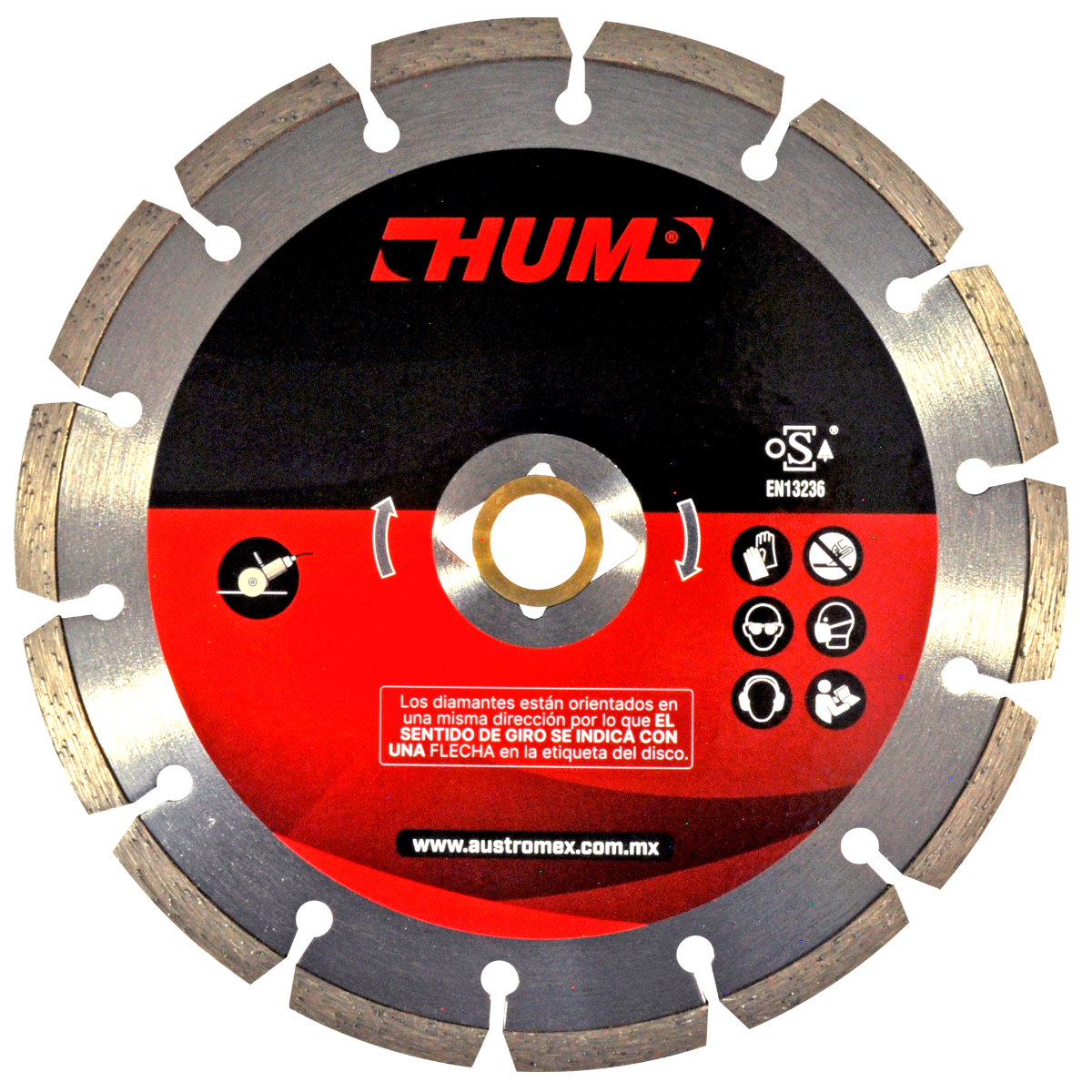 Disco de diamante para mármol segmentado 7" Austromex