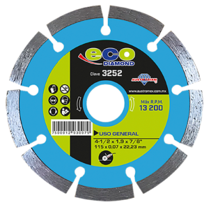 Disco de diamante segmentado 4-1/2" uso general ECO Austromex