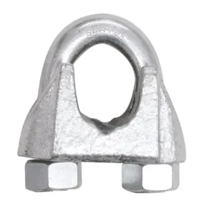 Perro de hierro maleable galvanizado para cable 1/8"